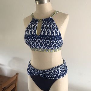 Bleu Brand Geometric Bikini Two Piece Swimsuit